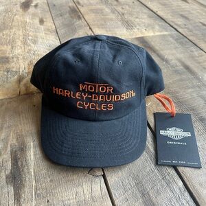 Harley-Davidson Black and Orange Cap